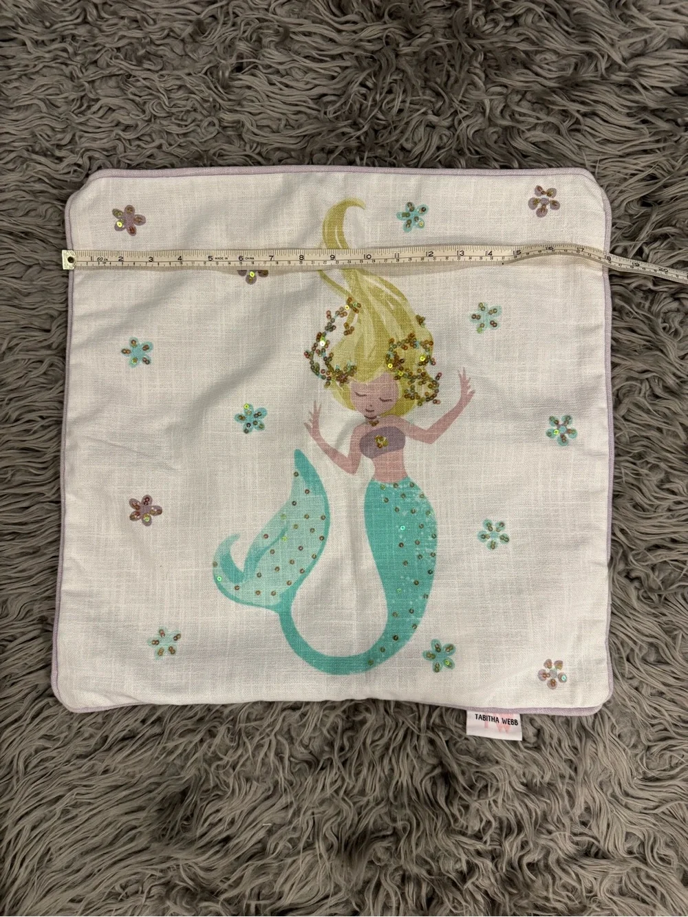 Tabitha Webb Mermaid Throw Pillow Sham 18x18